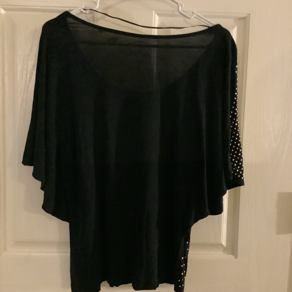 INC Black top with Gold hardware, Petite Large - Picture 6 of 10